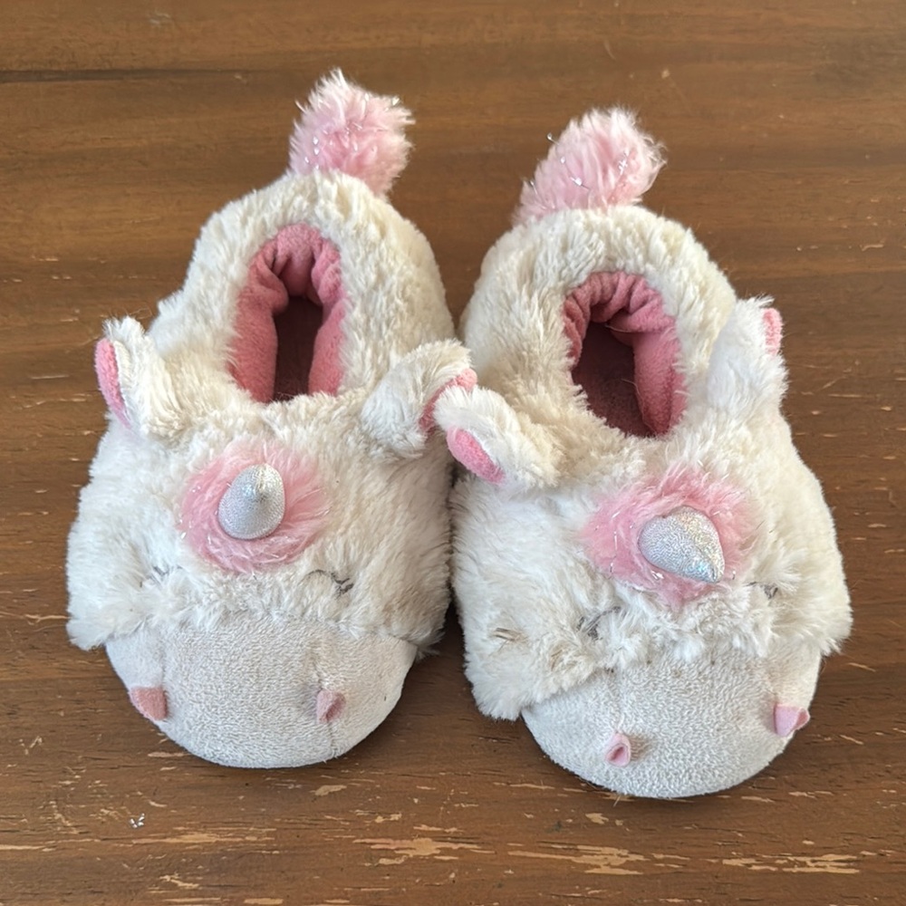 Plush Unicorn Slippers